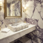 Miamivit Catherine Lavabo Rosette Acanthus Doğal Mermer Leylak 40x60x15 - Image 8