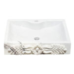 Miamivit Catherine Lavabo Rosette Acanthus Doğal Mermer Pearl 40x60x15 - Image 4