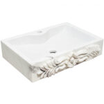 Miamivit Catherine Lavabo Rosette Acanthus Doğal Mermer Pearl 40x60x15