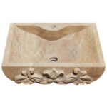 Miamivit Catherine Lavabo Rosette Acanthus Doğal Mermer Bej 40x60x15 - Image 2