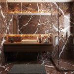 Miamivit Catherine Lavabo Minimalist Doğal Mermer Traverten 40x60x15 - Image 8