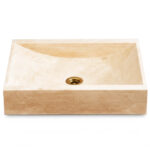 Miamivit Catherine Lavabo Minimalist Doğal Mermer Traverten 40x60x15 - Image 6