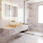 Miamivit Catherine Lavabo Minimalist Doğal Mermer Traverten 40x60x15 - Image 5