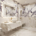 Miamivit Cleopatra Lavabo Seashell Ronund Doğal Mermer Milas Pearl 40x20h - Image 5