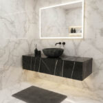 Miamivit Cleopatra Lavabo Seashell Border Doğal Mermer Ayhan Black 40x20h - Image 27