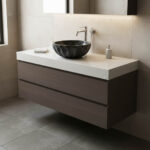 Miamivit Cleopatra Lavabo Seashell Border Doğal Mermer Ayhan Black 40x20h - Image 18