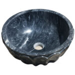 Miamivit Cleopatra Lavabo Seashell Border Doğal Mermer Ayhan Black 40x20h - Image 11