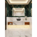 Miamivit Cleopatra Lavabo Seashell Border Doğal Mermer Ayhan Black 40x20h - Image 7