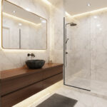 Miamivit Cleopatra Lavabo Seashell Border Doğal Mermer Ayhan Black 40x20h - Image 5