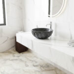 Miamivit Cleopatra Lavabo Seashell Border Doğal Mermer Ayhan Black 40x20h - Image 3