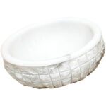 Miamivit Cleopatra Lavabo Seashell Grid Doğal Mermer Milas Pearl 40x20h - Image 13