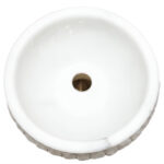 Miamivit Cleopatra Lavabo Seashell Grid Doğal Mermer Milas Pearl 40x20h - Image 10
