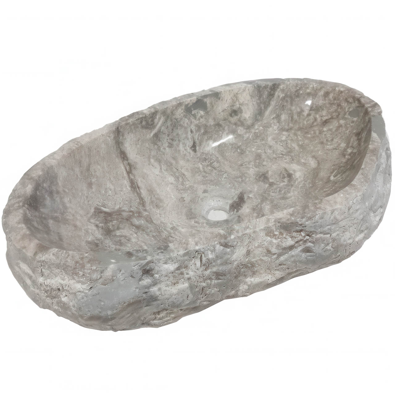 Input ingredient 0 Miamivit Stone Lavabo Stone Doğal Mermer Tundra Gray 40x60x15 - Image 1