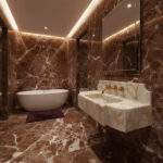 Miamivit Palace Lavabo Sugar Doğal Mermer Calacatta 80x40x15 - Image 11