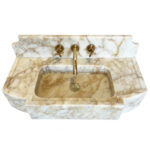 Miamivit Palace Lavabo Sugar Doğal Mermer Calacatta 80x40x15 - Image 9