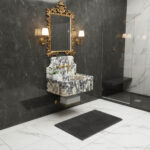 Miamivit Palace Lavabo Hadrian Doğal Mermer Calacatta Viola 60x40x20 - Image 15
