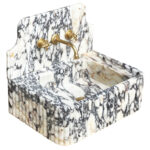 Miamivit Palace Lavabo Hadrian Doğal Mermer Calacatta Viola 60x40x20 - Image 12