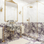 Miamivit Palace Lavabo Hadrian Doğal Mermer Calacatta Viola 60x40x20 - Image 8