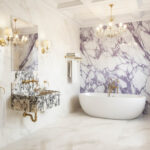 Miamivit Palace Lavabo Hadrian Doğal Mermer Calacatta Viola 60x40x20 - Image 7