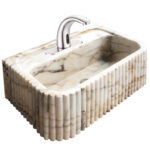 Miamivit Palace Lavabo Severus Doğal Mermer Calacatta Sugar 60x40x20 - Image 11