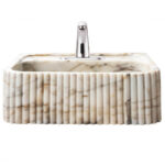 Miamivit Palace Lavabo Severus Doğal Mermer Calacatta Sugar 60x40x20 - Image 10